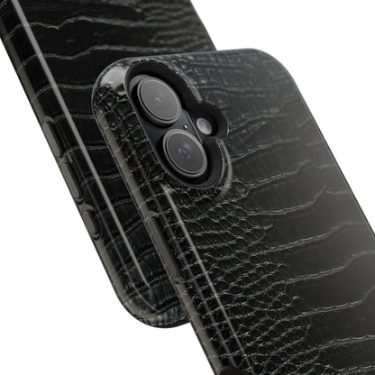 Black Croc Phone Case