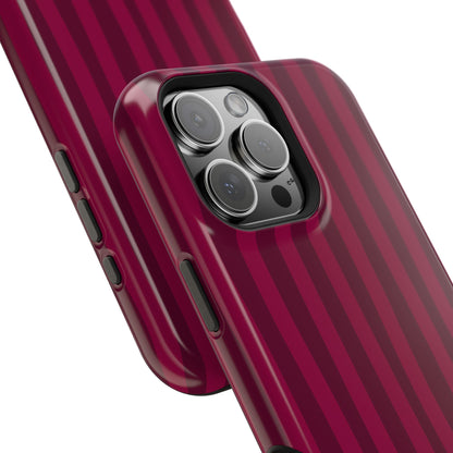 Burgandy Stripes x Ava Dudderar Phone Case