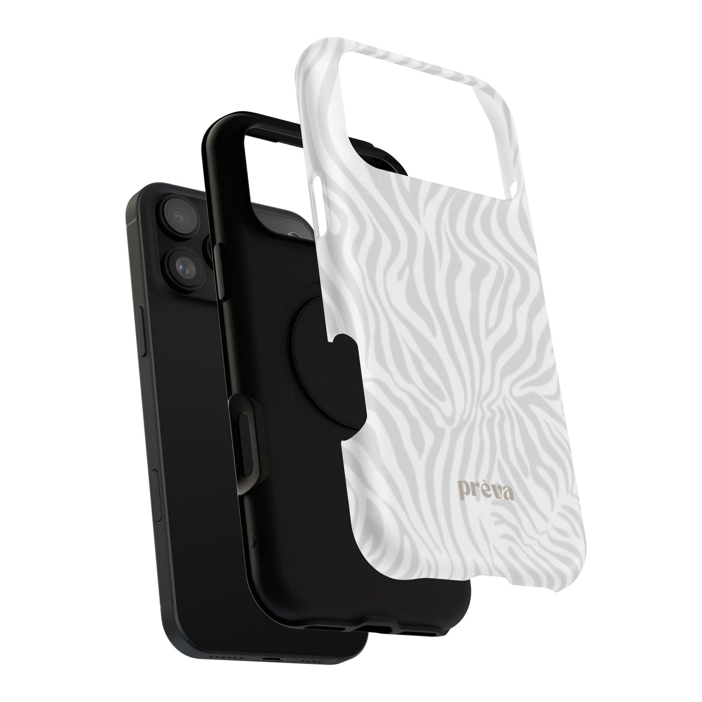 Zebra White Wave Phone Case