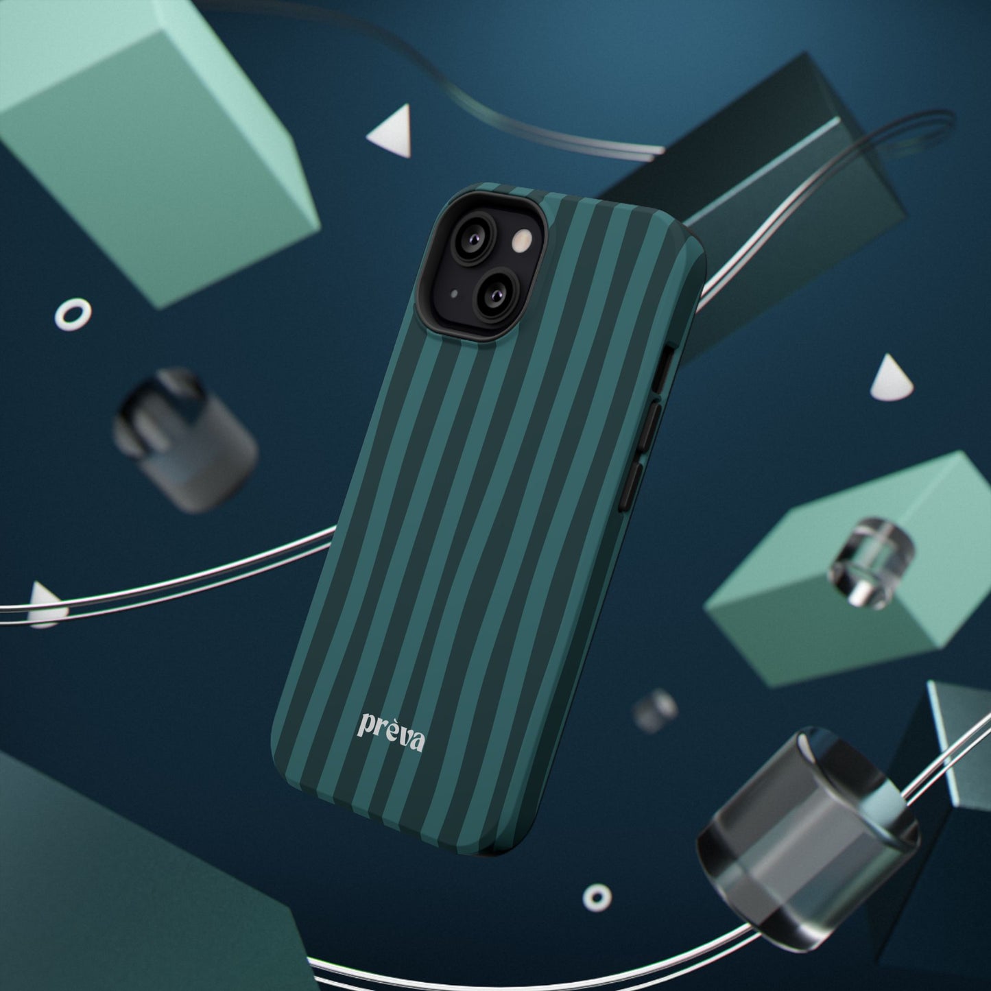 Dark Stripes Turquoise Phone Case