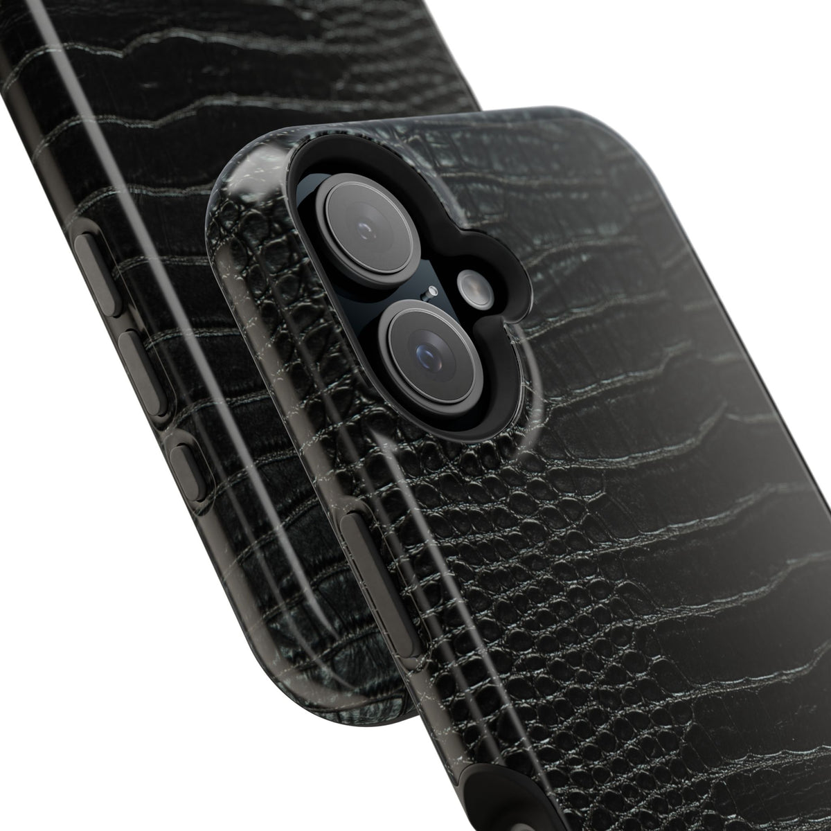Black Croc Phone Case