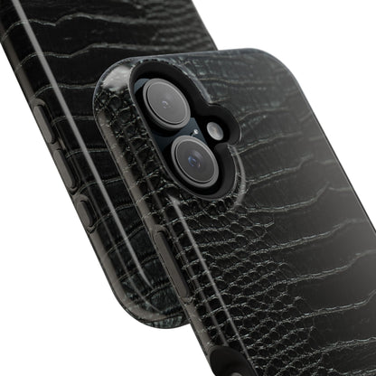 Black Croc Phone Case