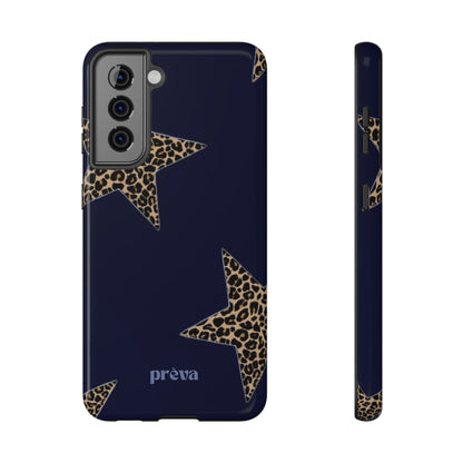 Navy Leopard Star Phone Case
