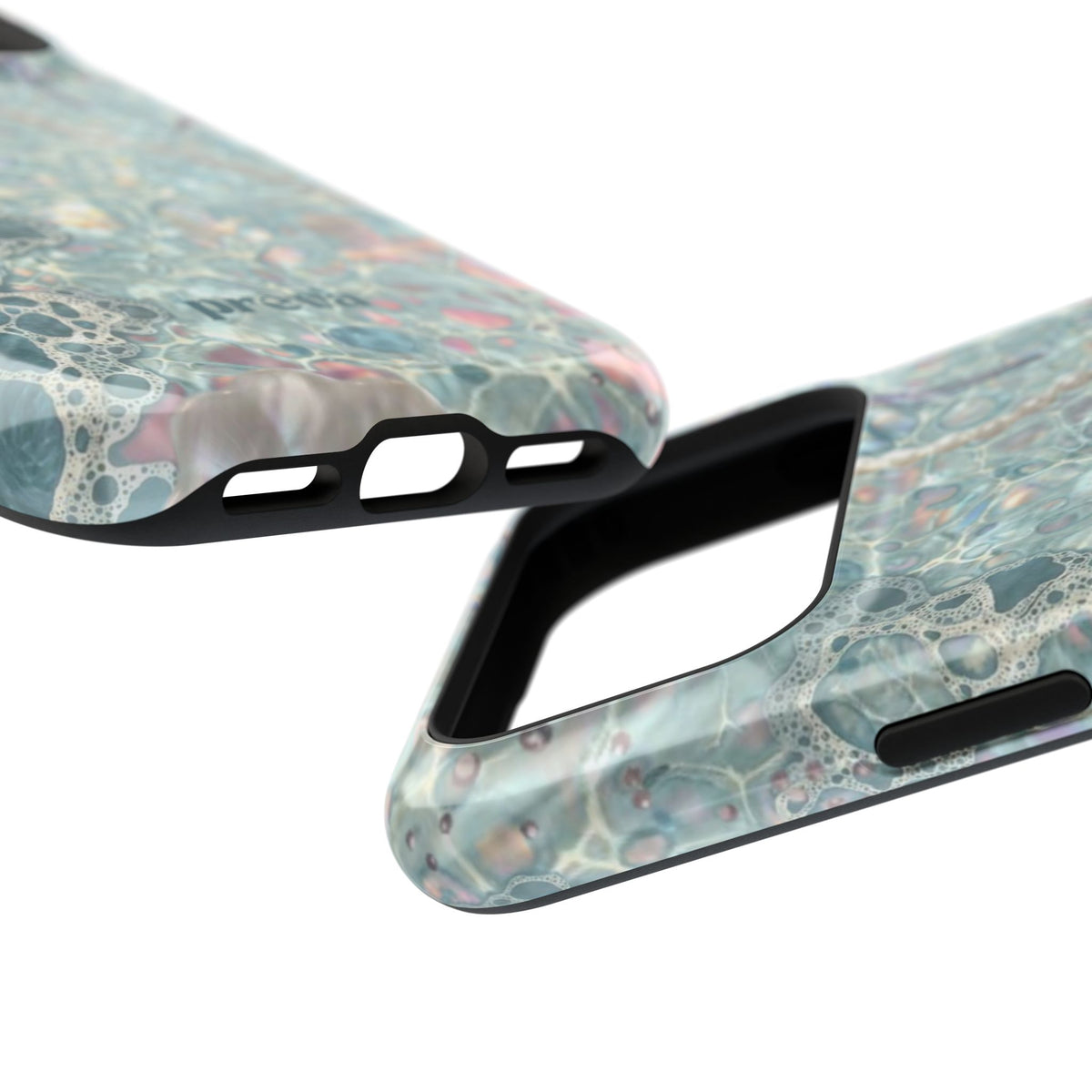 Marbled Seafoam Impact-Resistant Phone Case