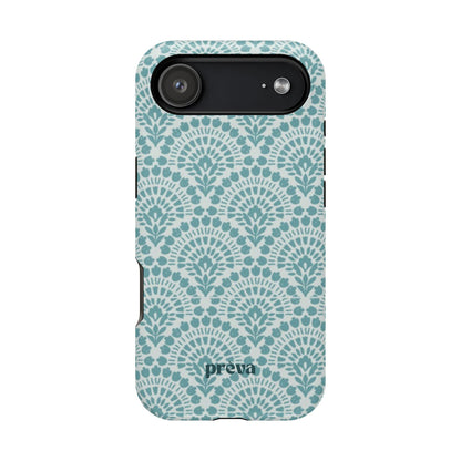Aqua Lace Pattern Phone Case