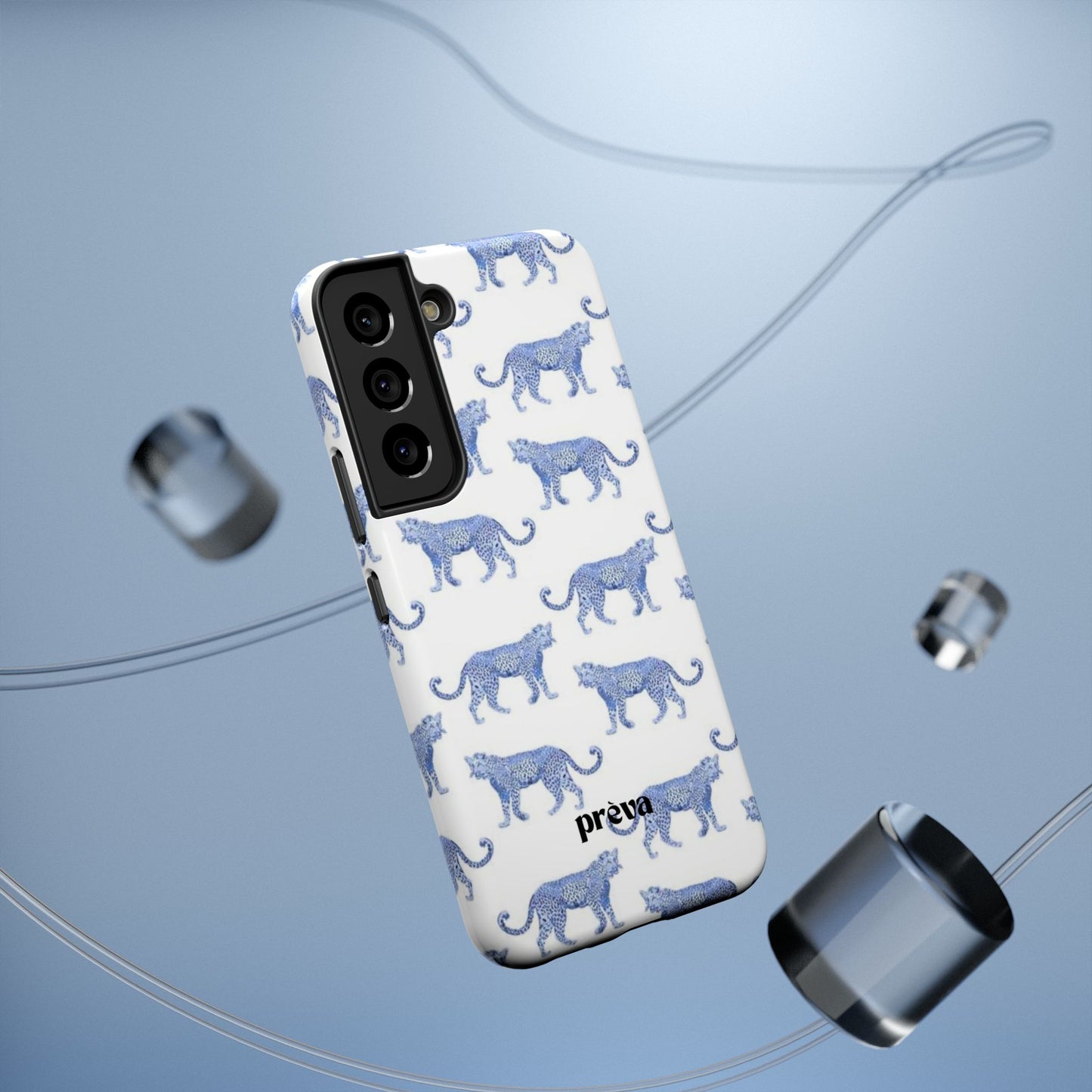 Blue Leopard Pattern Phone Case