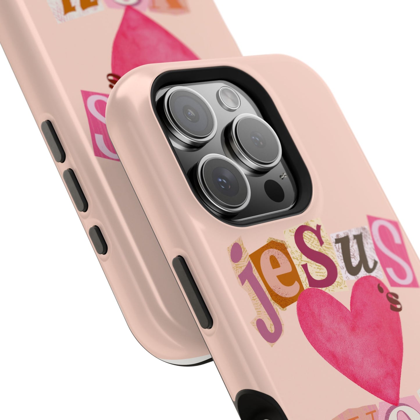 Pink Jesus Loves You Phone Case