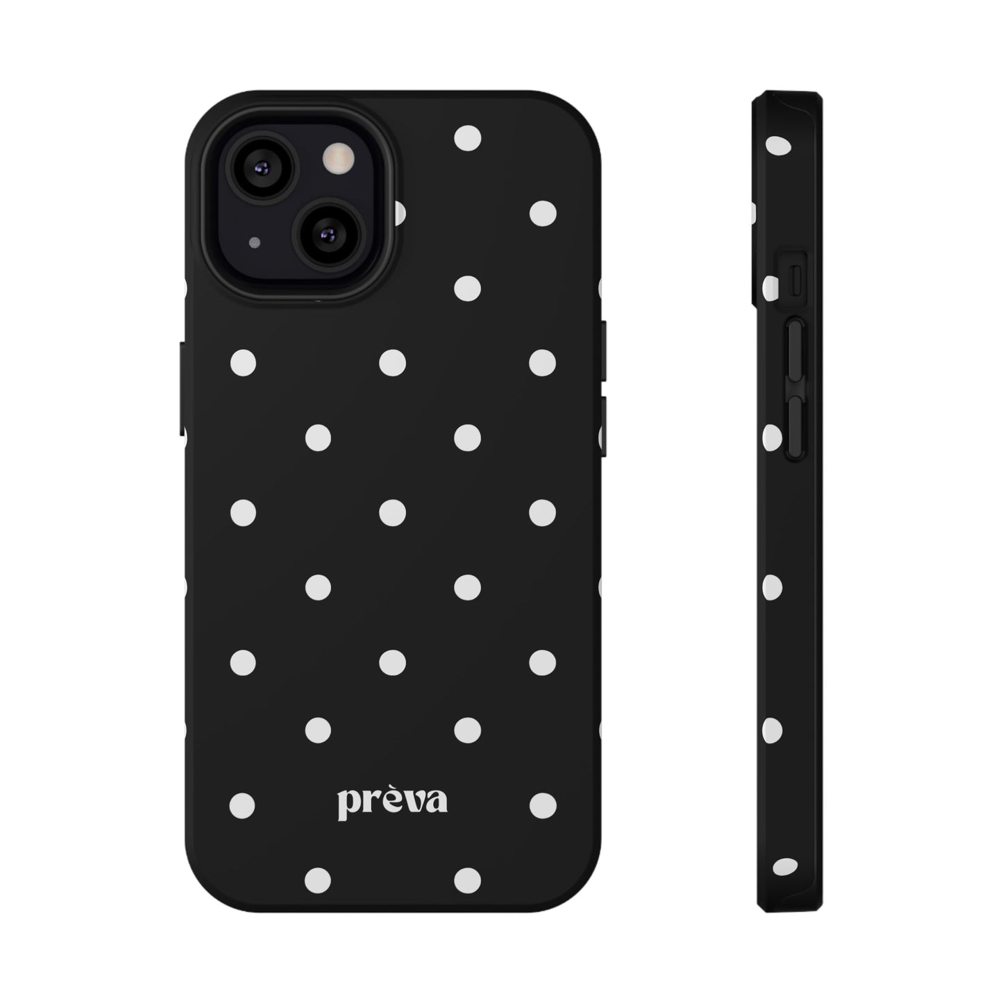 Black with White Polka Dots Phone Case