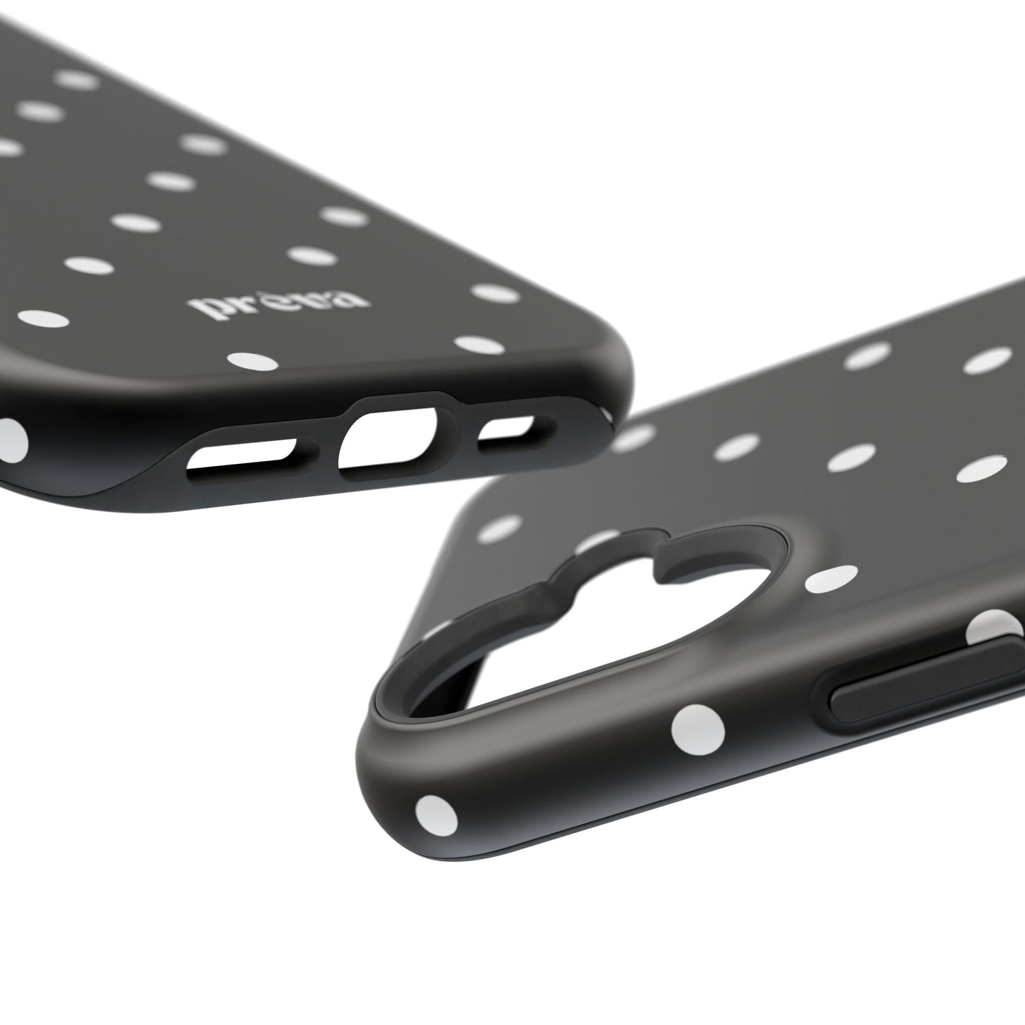 Black with White Polka Dots Phone Case