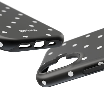 Black with White Polka Dots Phone Case