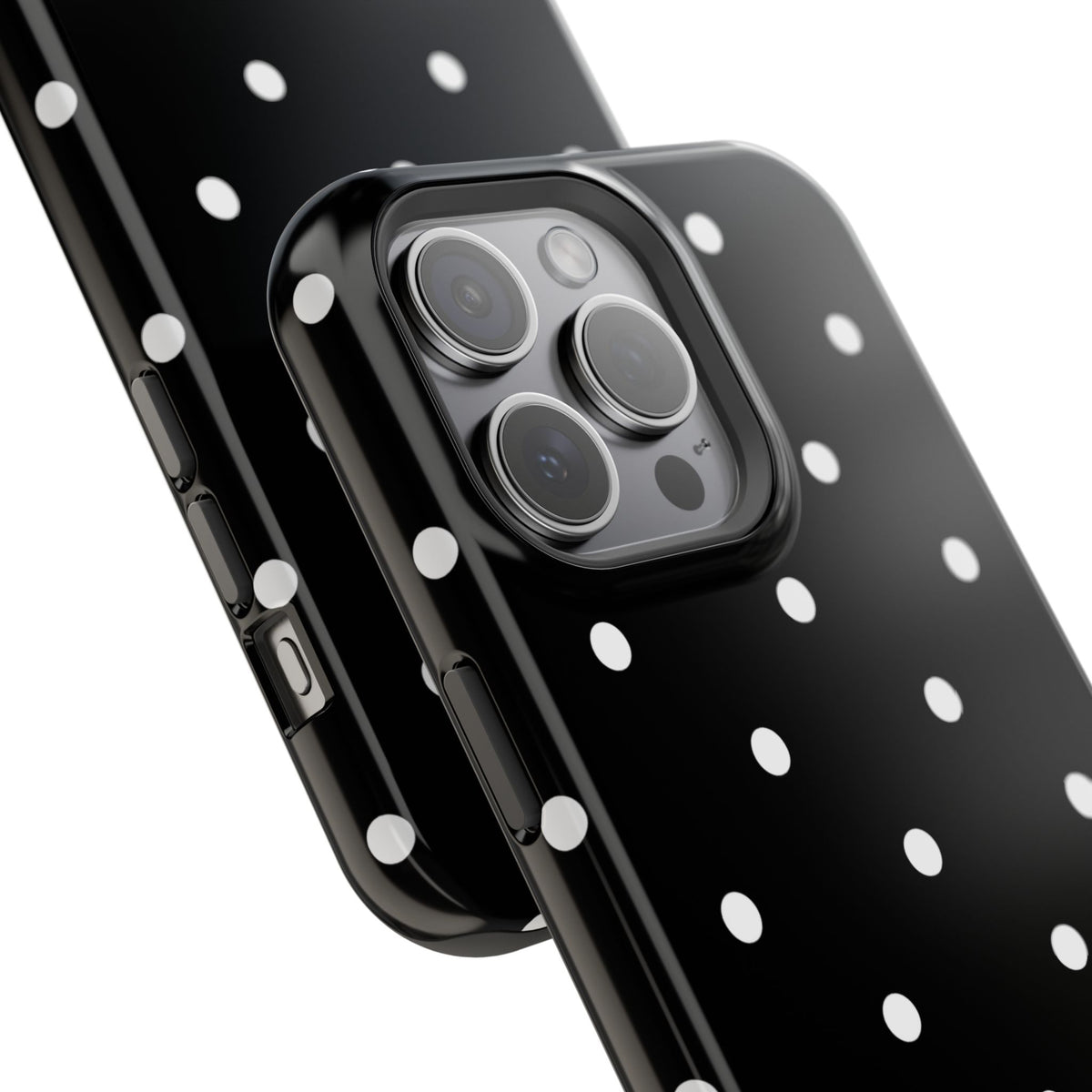 Black with White Polka Dots Phone Case