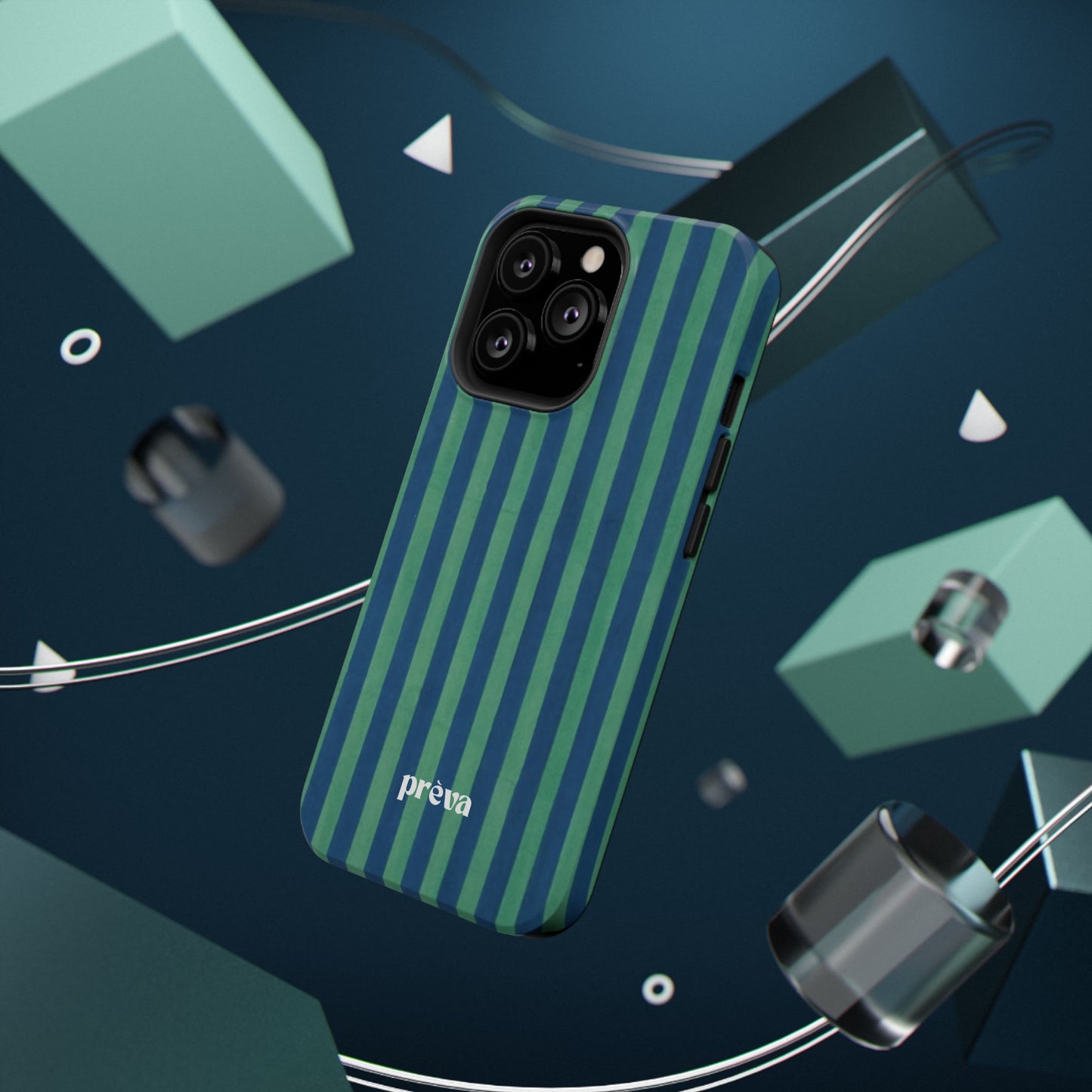 Green & Blue Stripes Phone Case