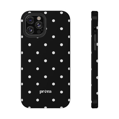 Black with White Polka Dots Phone Case