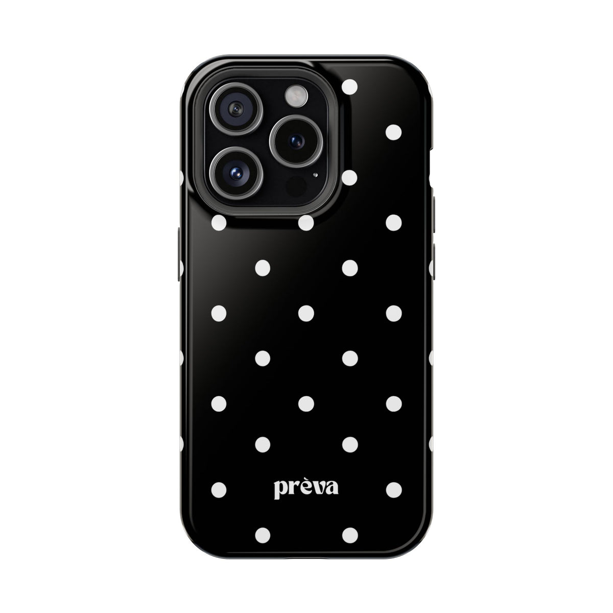Black with White Polka Dots Phone Case
