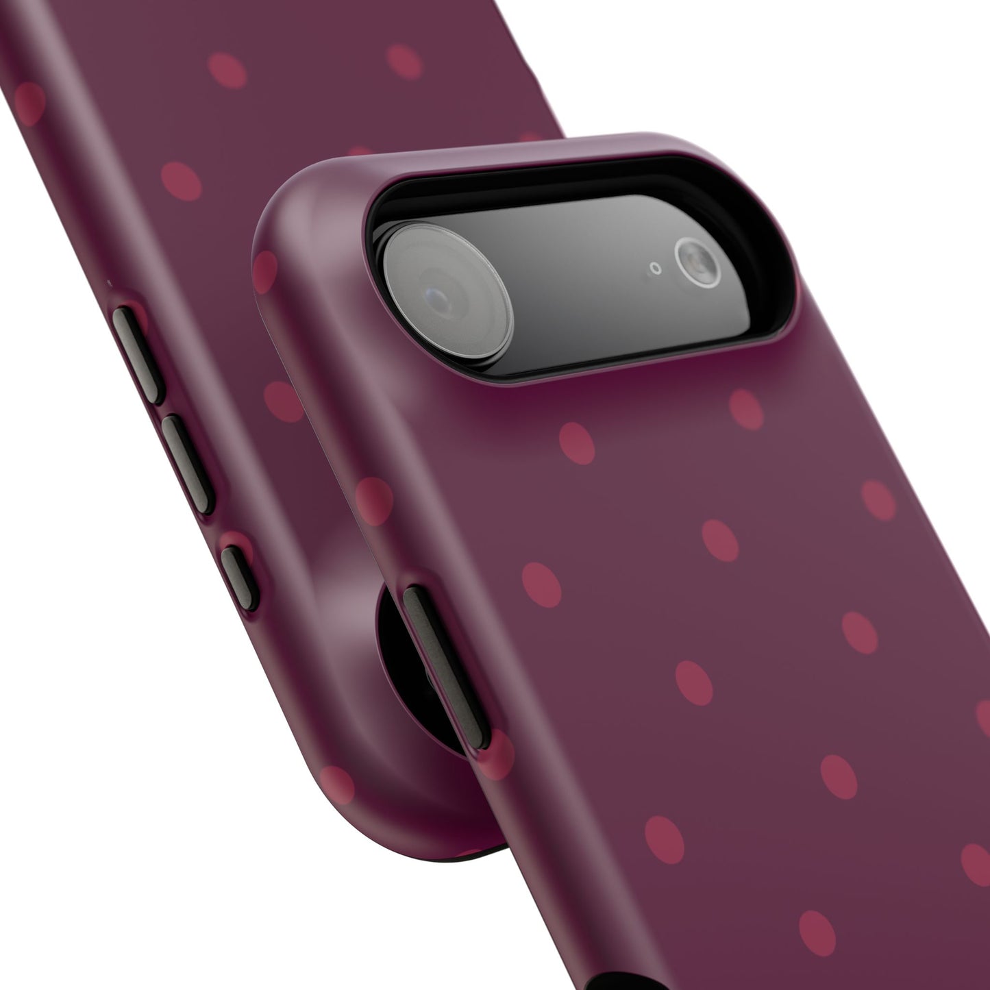 Maroon Polka Dots Phone Case