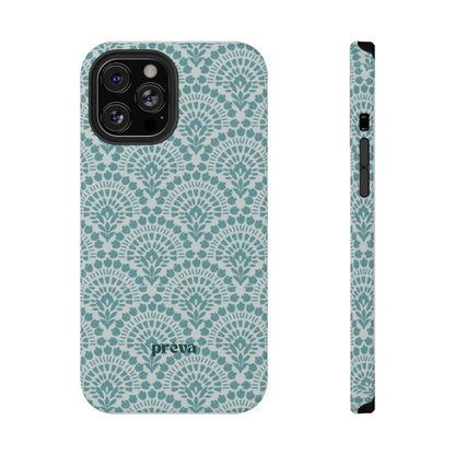 Aqua Lace Pattern Phone Case