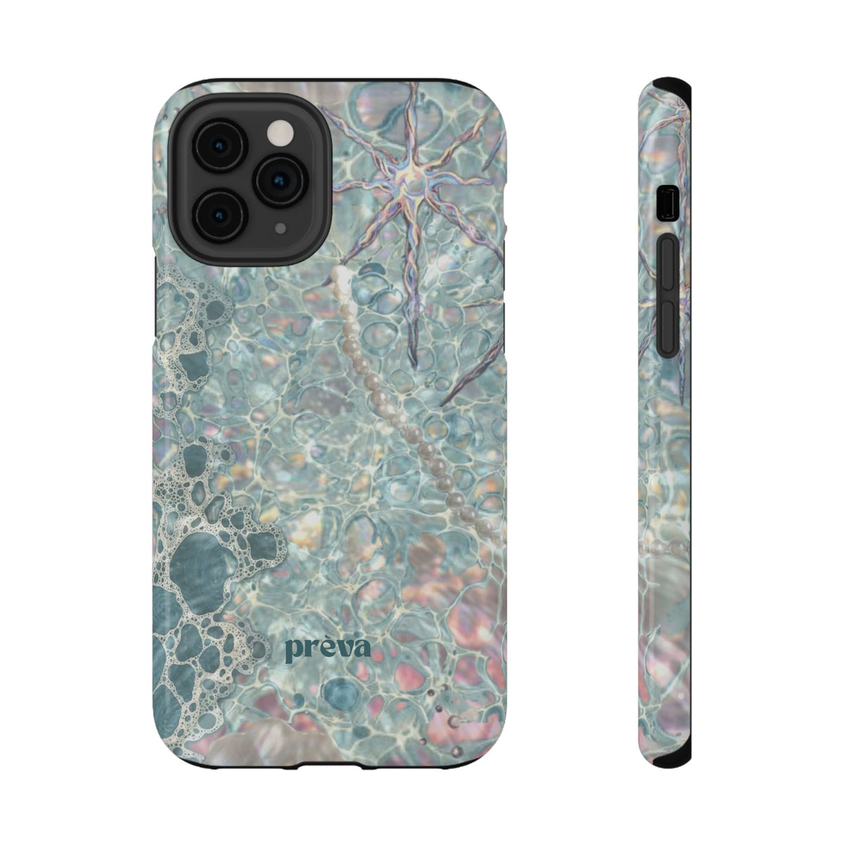 Marbled Seafoam Impact-Resistant Phone Case