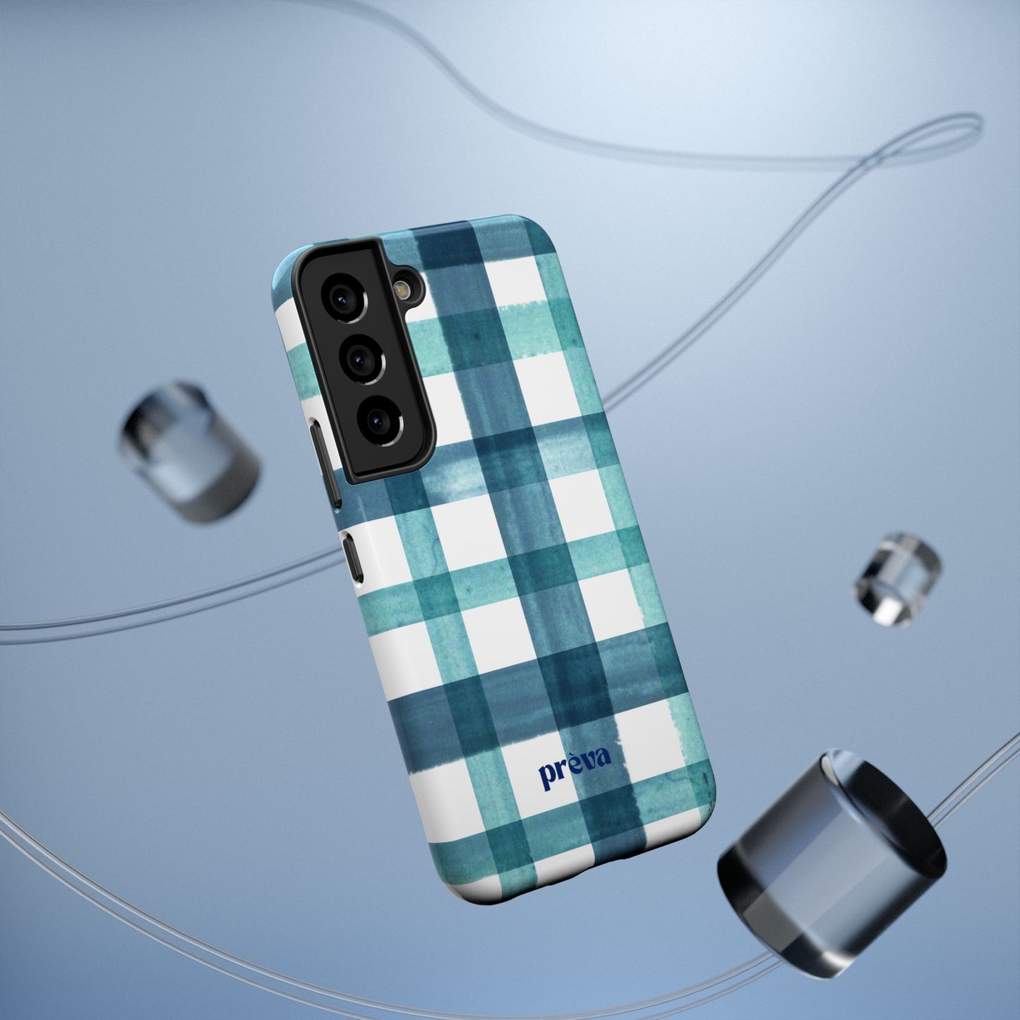Teal Plaid Phone Case