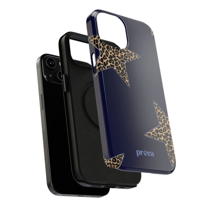 Navy Leopard Star Phone Case