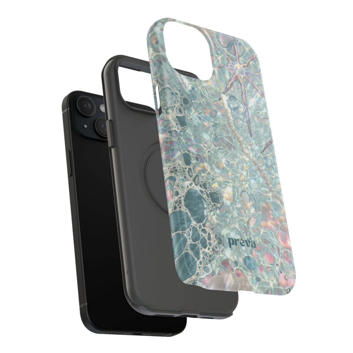 Marbled Seafoam Impact-Resistant Phone Case