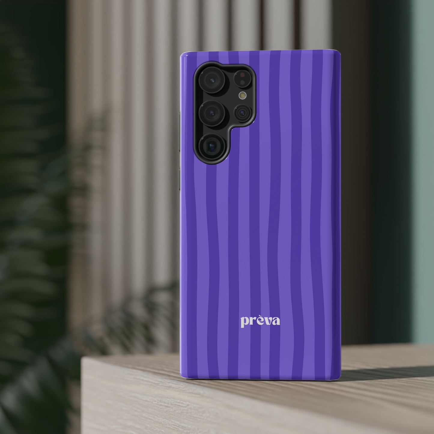 Dark Purple Stripes Phone Case