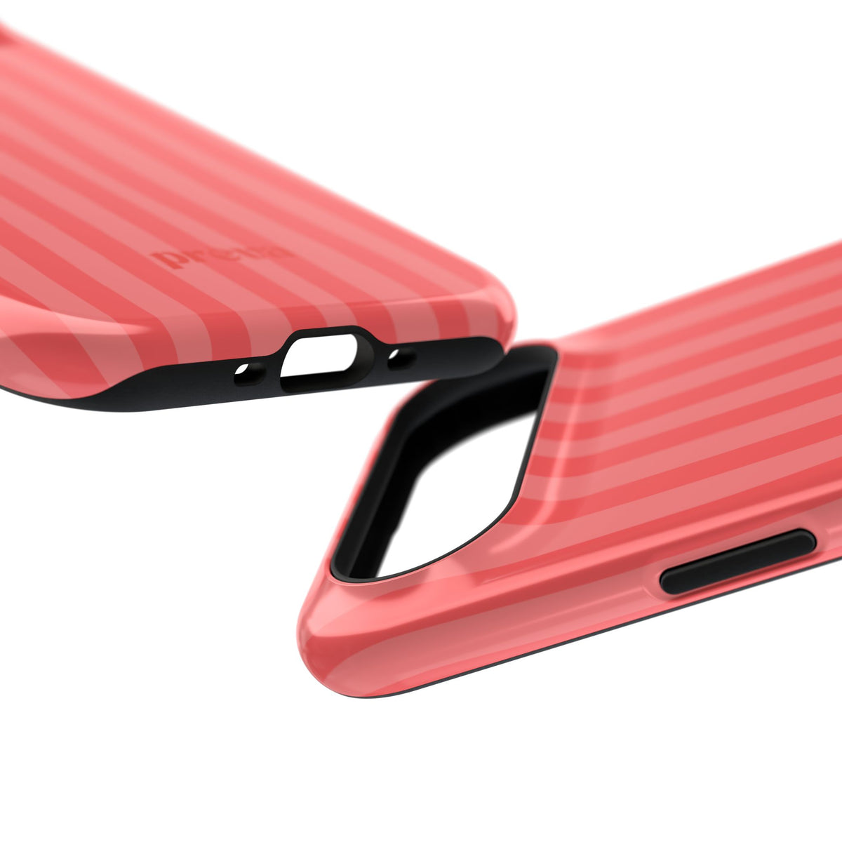 Coral Stipes Phone Case