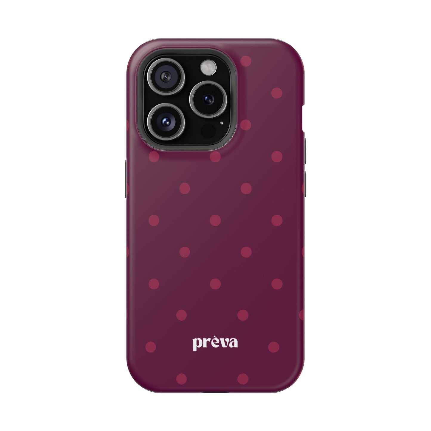 Maroon Polka Dots Phone Case
