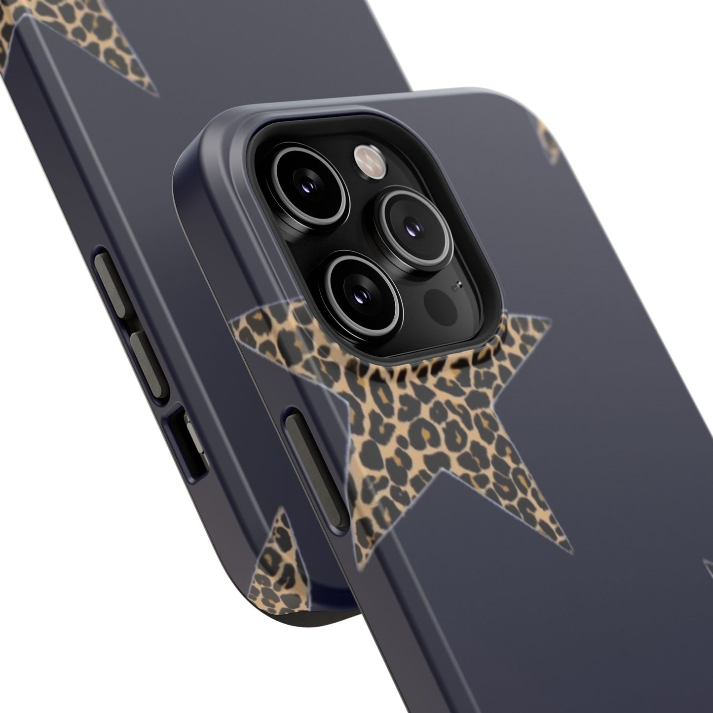 Navy Leopard Star Phone Case