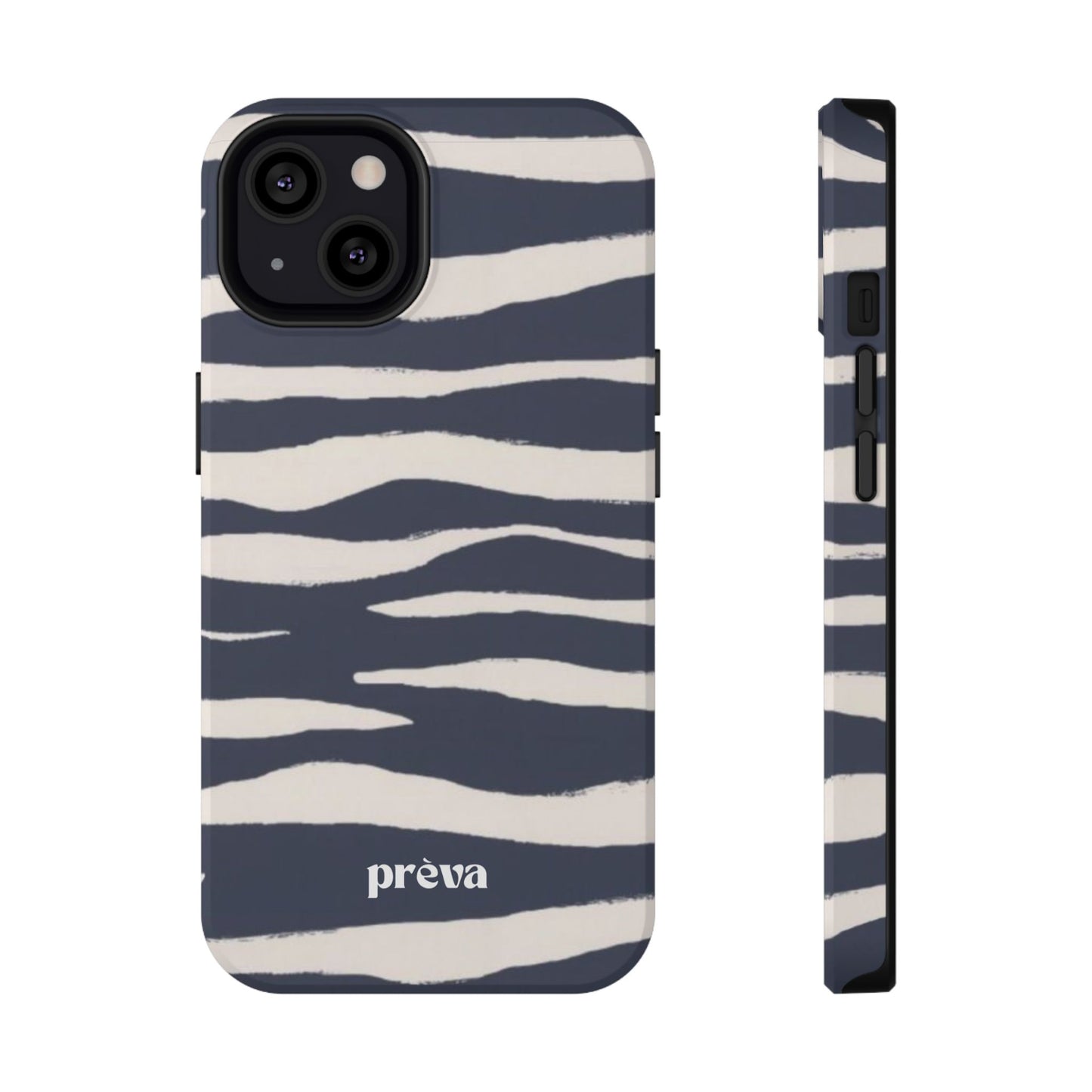 Navy & Cream Zebra Phone Case