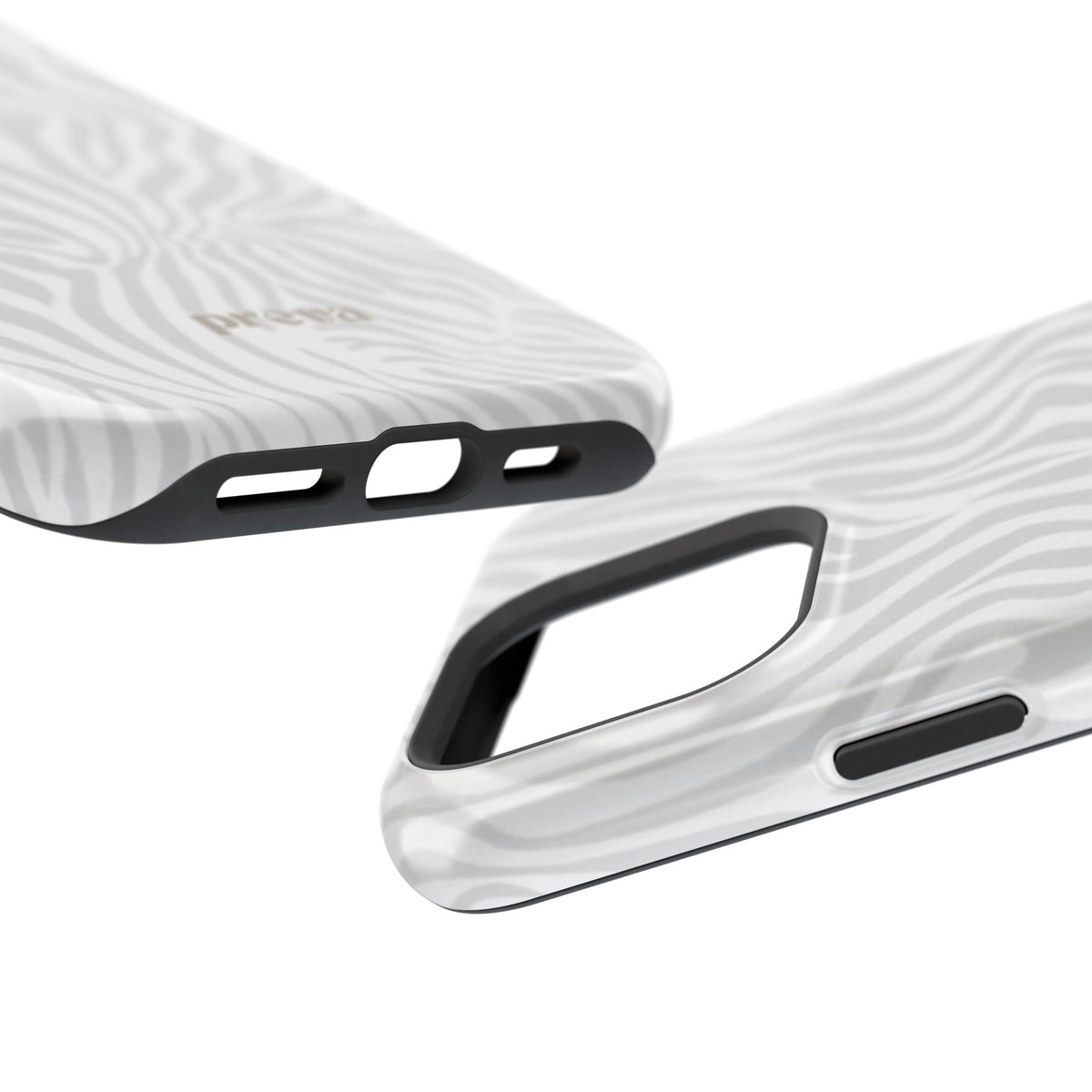 Zebra White Wave Phone Case