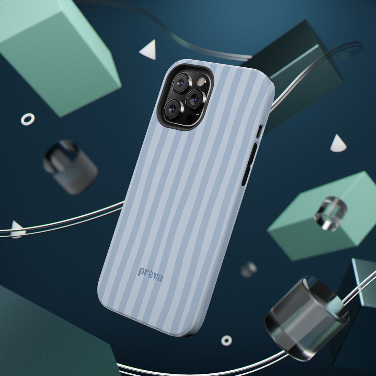 Pastel Blue Stripes Phone Case