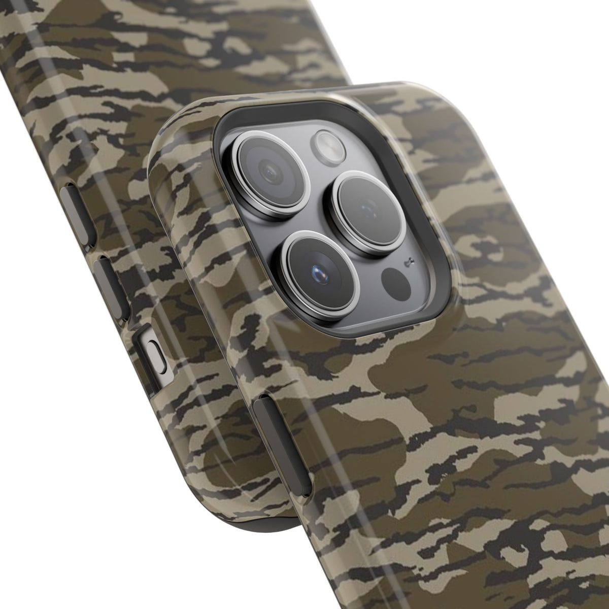 Camo Impact-Resistant Phone Case — Military Green Rugged Protection
