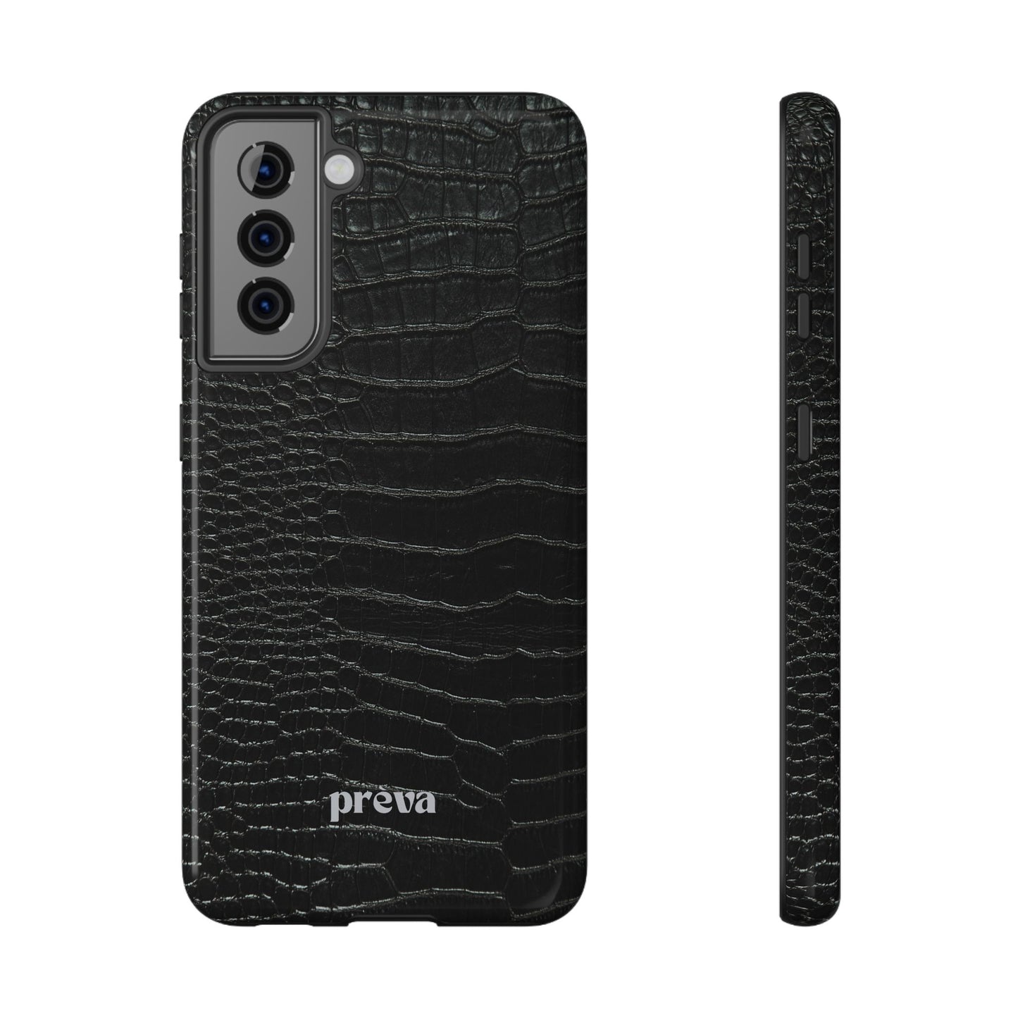 Black Croc Phone Case