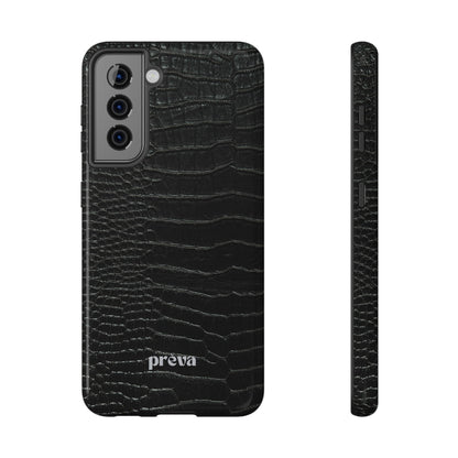 Black Croc Phone Case