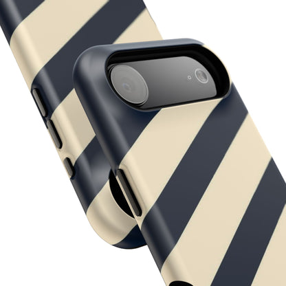 Striped Navy & Cream Phone Case