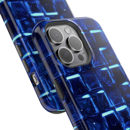 Blue Glass Tile Impact-Resistant Phone Case
