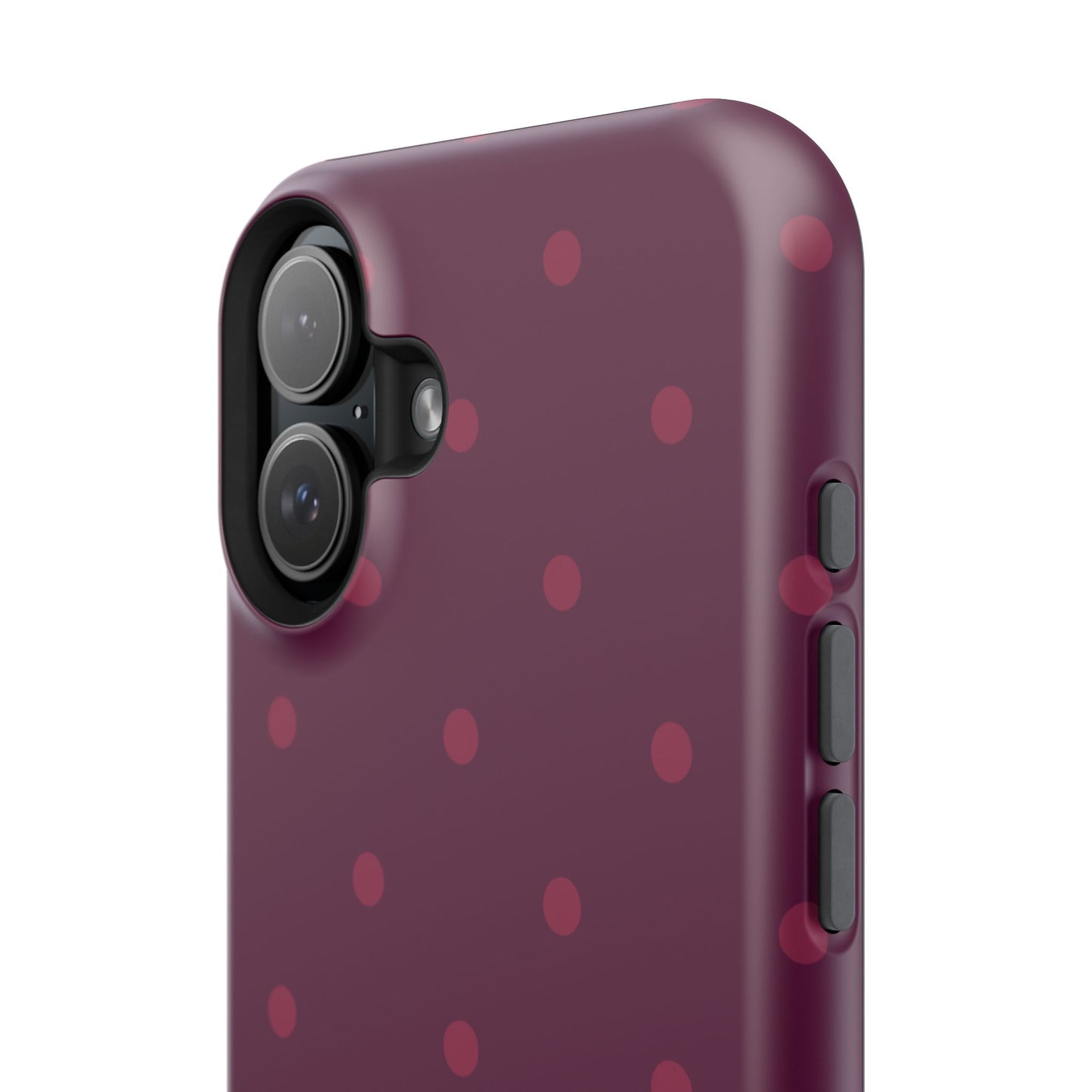 Maroon Polka Dots Phone Case