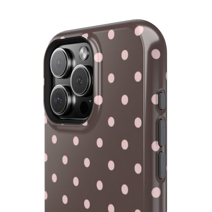 Brown and Pink Polka Dot Phone Case