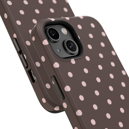 Brown and Pink Polka Dot Phone Case