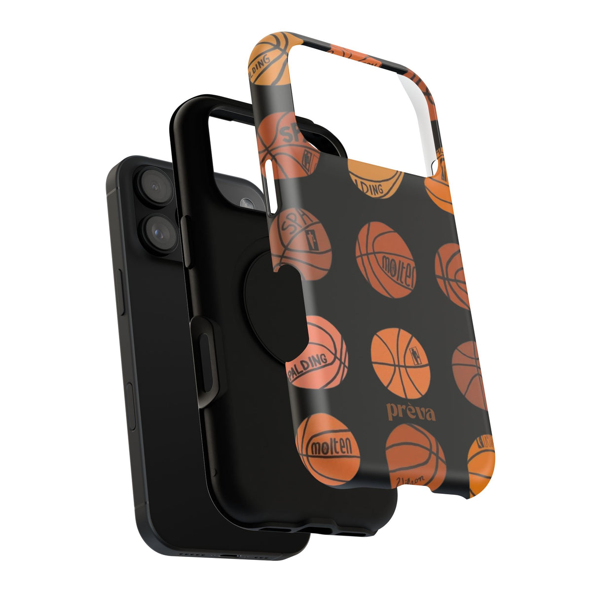 Black Basketball Phone Case