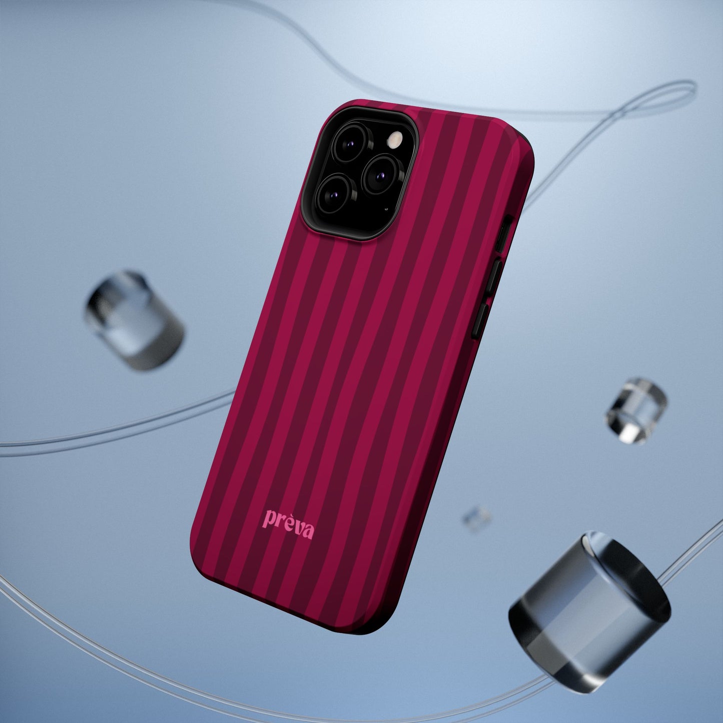 Burgandy Stripes x Ava Dudderar Phone Case