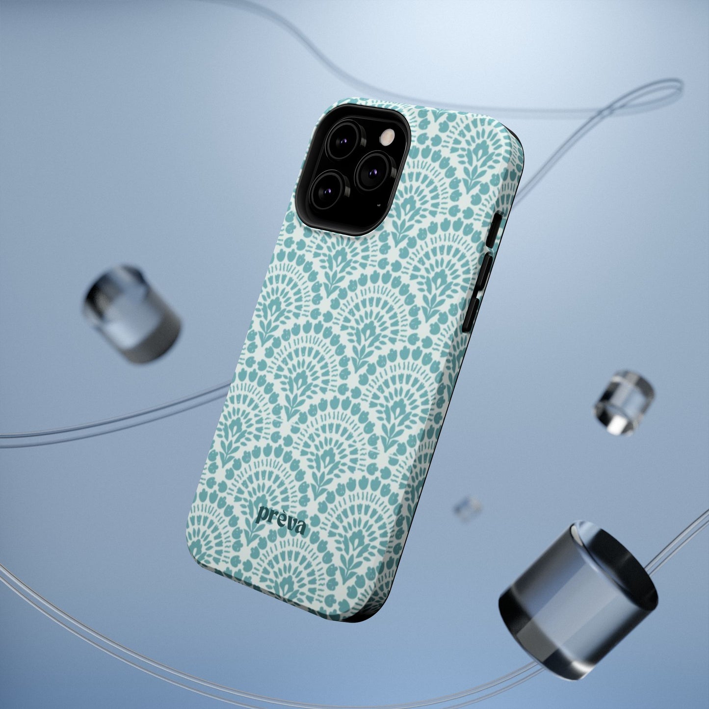 Aqua Lace Pattern Phone Case