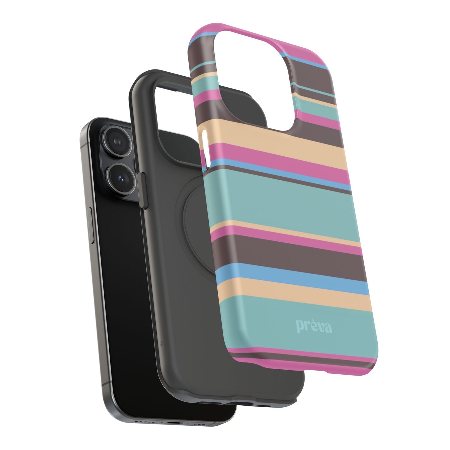 Cocoa Palm Stripes Phone Case
