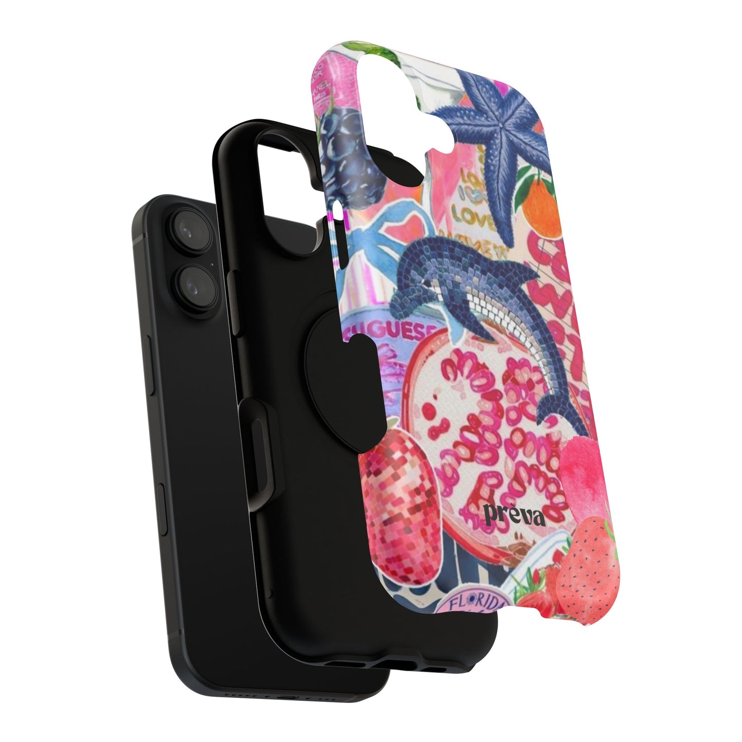Dolphin Tropics Collage Phone Case