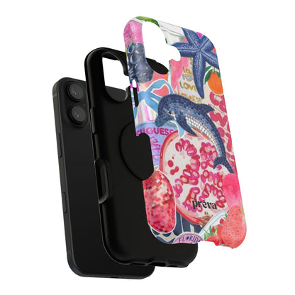 Dolphin Tropics Collage Phone Case