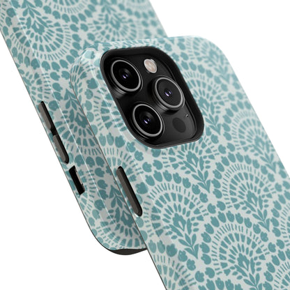 Aqua Lace Pattern Phone Case