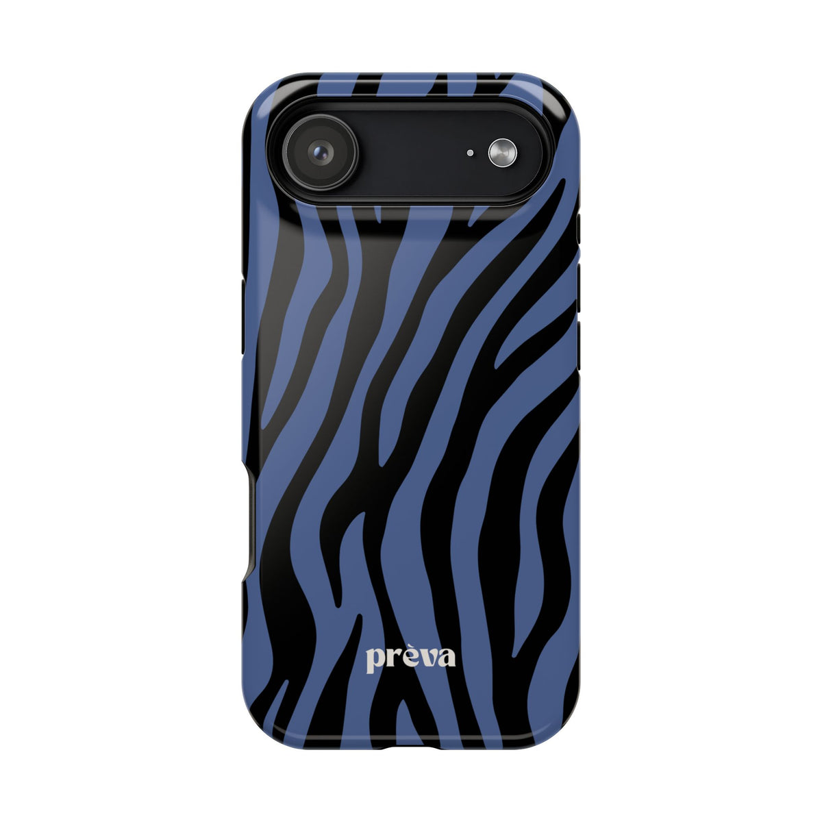 Blue & Black Zebra Stripe Phone Case