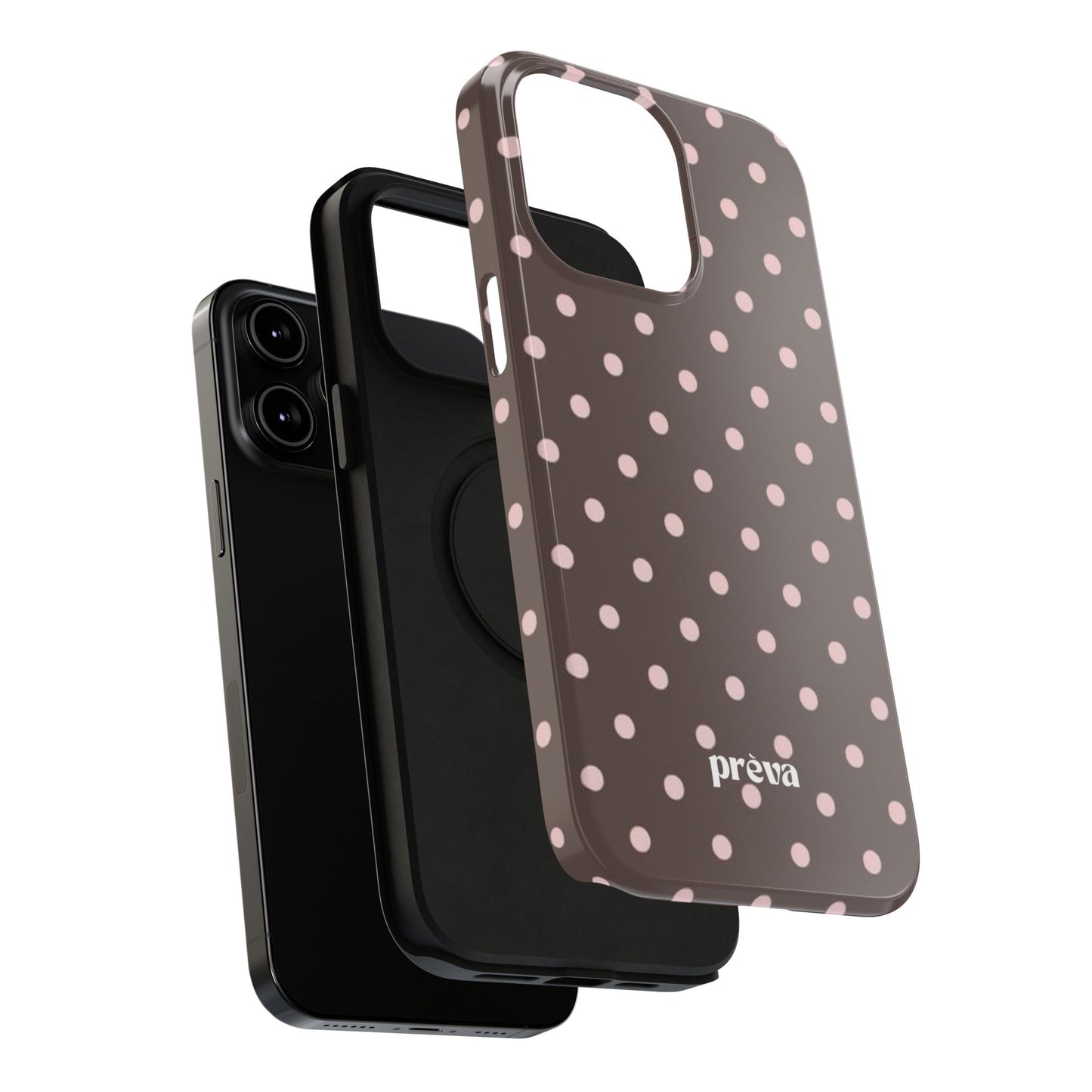 Brown and Pink Polka Dot Phone Case
