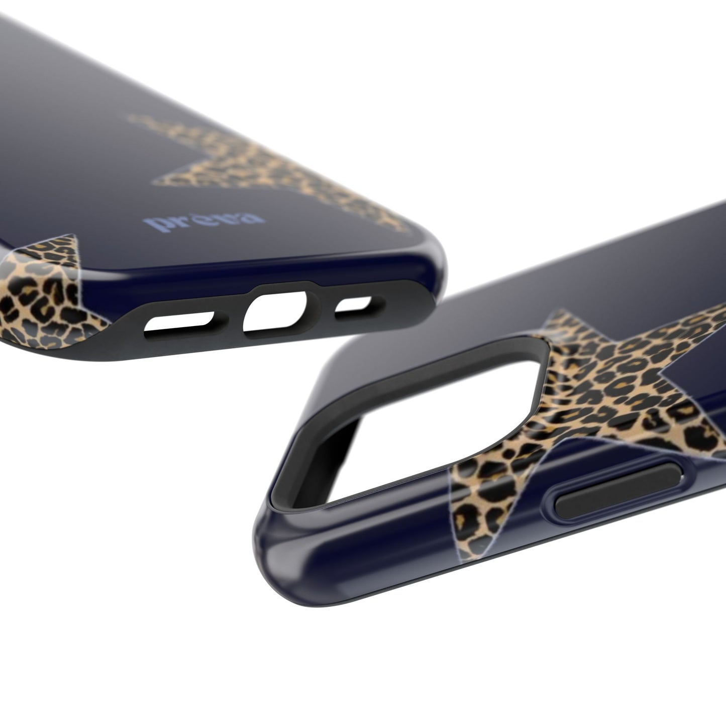 Navy Leopard Star Phone Case