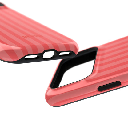 Coral Stipes Phone Case